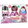 LEAN TOYS Princeznovský stan pre deti, beauty salón, ružový, príslušenstvo, koruna