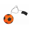 LEAN TOYS PU futbal s jojo gumou na skákanie, 6 cm, oranžový