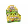 LEAN TOYS PU futbal s jojo gumou na skákanie, 6 cm, žltý