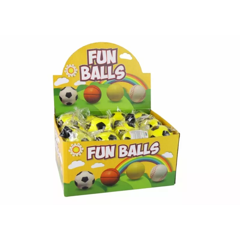 LEAN TOYS PU futbal s jojo gumou na skákanie, 6 cm, žltý