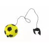 LEAN TOYS PU futbal s jojo gumou na skákanie, 6 cm, žltý