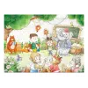 LEAN TOYS Puzzle škola pre zvieratá 100 dielov