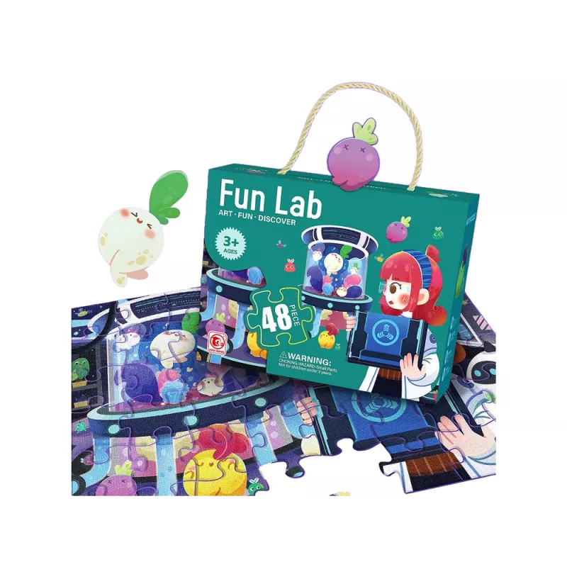 LEAN TOYS Puzzle pre deti laboratórium puzzle 48 dielov