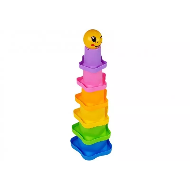 LEAN TOYS Pyramídové poháre pre bábätká hviezdičky