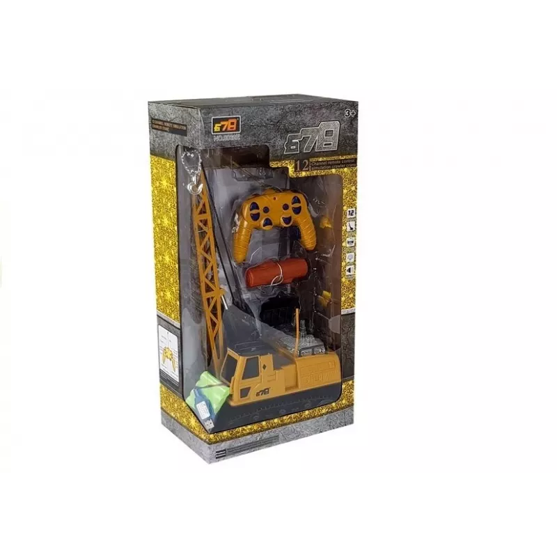 LEAN TOYS R/C žeriav s pohyblivým ramenom a svetlami