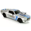 LEAN TOYS Autíčko na diaľkové ovládanie športové 1:16 strieborné modré pruhy pilot