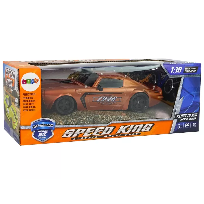 LEAN TOYS Autíčko na diaľkové ovládanie športové 1:18 hnedé Champion pilot