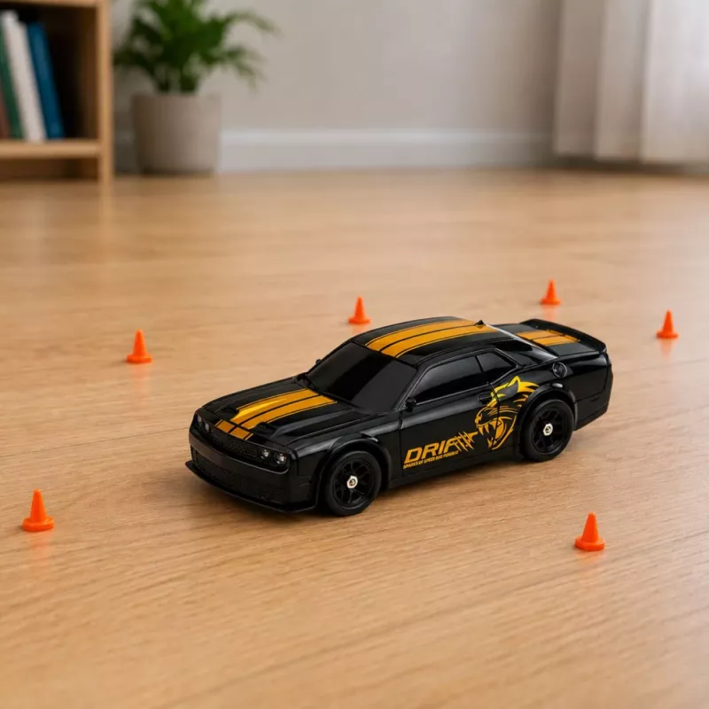 LEAN TOYS RC Drift Sports Car 1:43 4WD vymeniteľná karoséria čierna