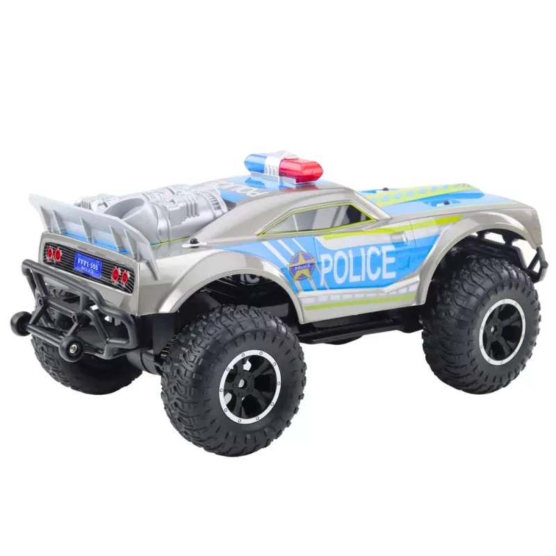 LEAN TOYS RC off-road policajné auto 1:8 strieborné
