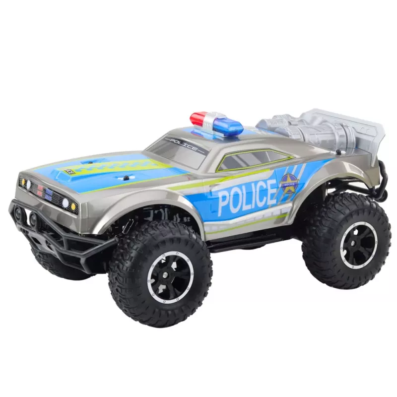 LEAN TOYS RC off-road policajné auto 1:8 strieborné