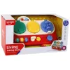 LEAN TOYS Červená senzorická vzdelávacia tabuľa pre deti - 12 aktivít drevená busy board