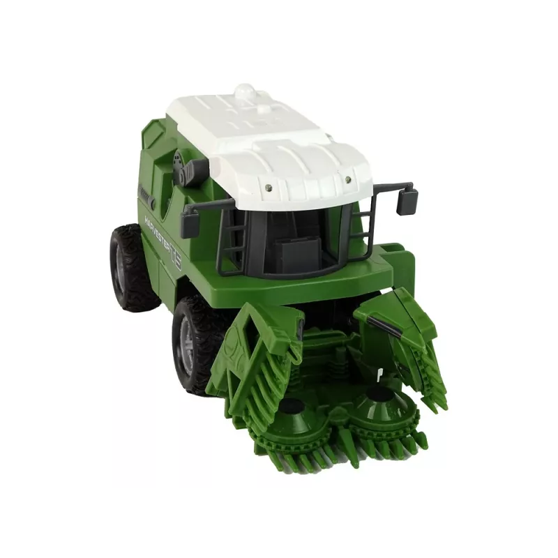 LEAN TOYS RC kombajn diaľkovo ovládaný so svetlami zelený