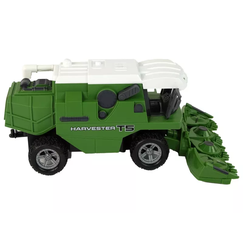 LEAN TOYS RC kombajn diaľkovo ovládaný so svetlami zelený