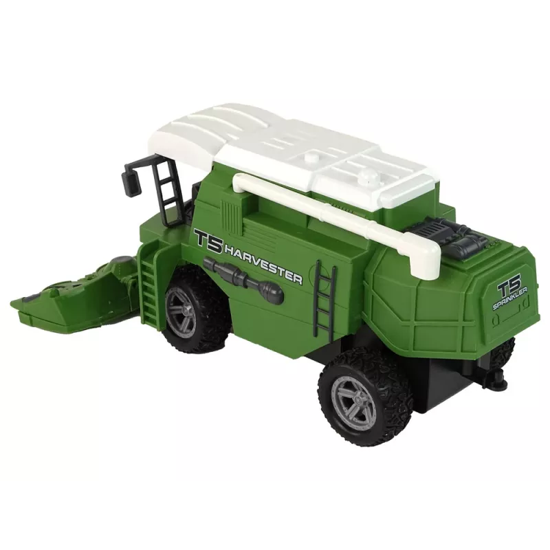 LEAN TOYS RC kombajn diaľkovo ovládaný so svetlami zelený