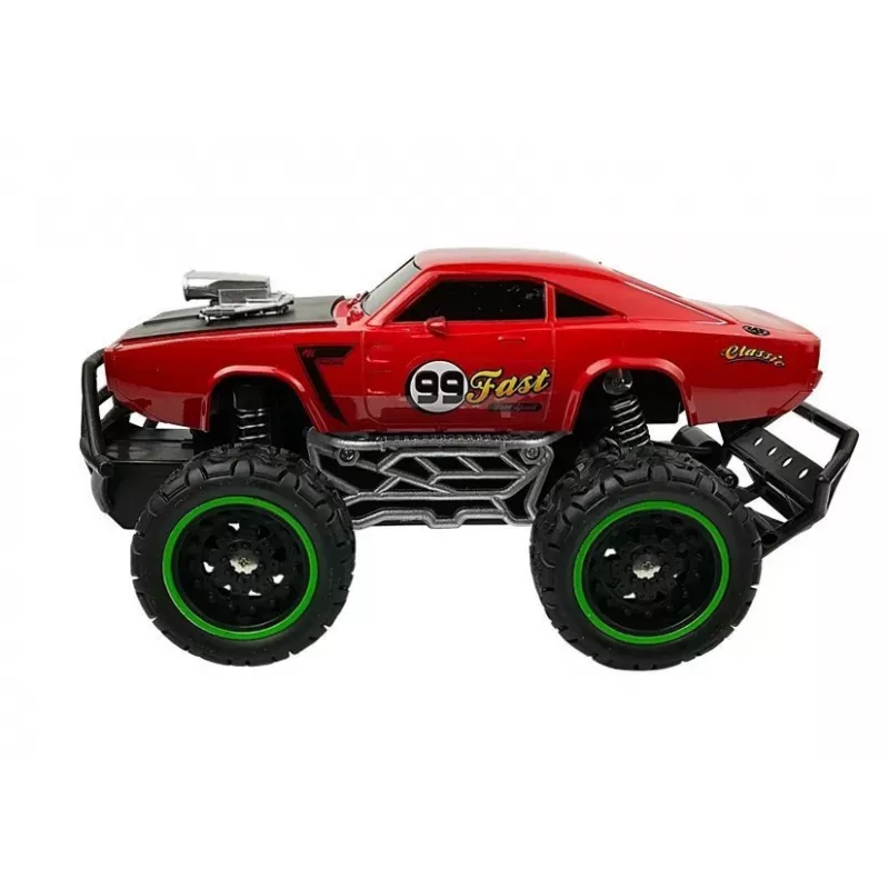 LEAN TOYS Auto na diaľkové ovládanie Off-Road R/C červené veľké kolesá