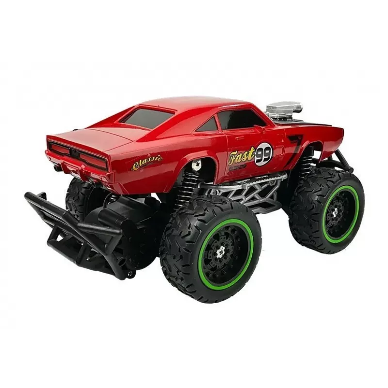 LEAN TOYS Auto na diaľkové ovládanie Off-Road R/C červené veľké kolesá