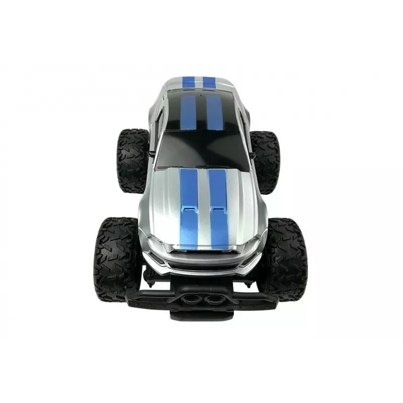 LEAN TOYS Auto na diaľkové ovládanie Off-Road R/C strieborné veľké kolesá
