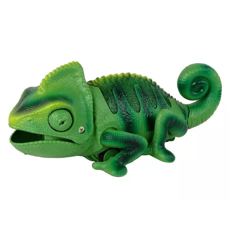 LEAN TOYS diaľkovo ovládaný chameleón zelené svetlo 28 cm