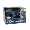 LEAN TOYS dinosaurus na diaľkové ovládanie Velociraptor so zvukom a revom, modrý