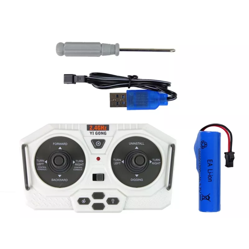LEAN TOYS Bager na diaľkové ovládanie s pásmi, 2,4 GHz pilot