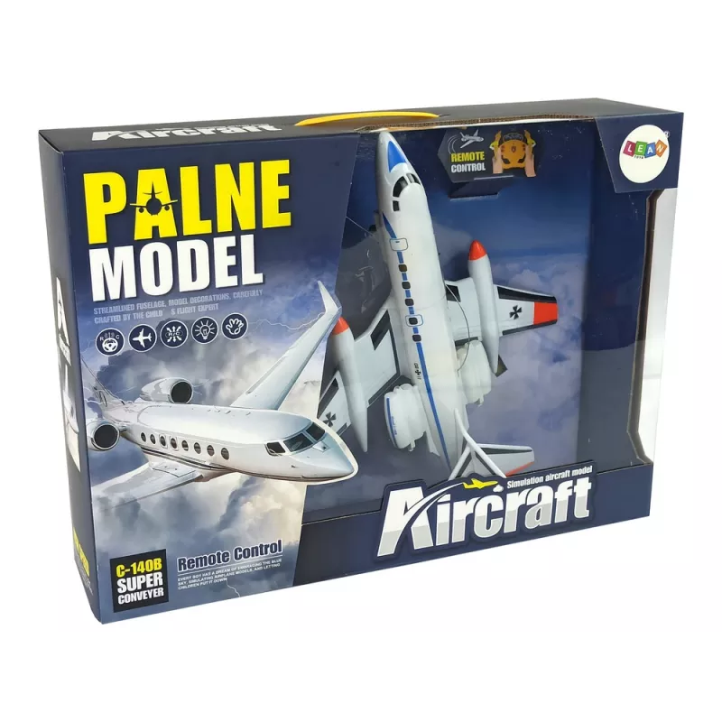 LEAN TOYS diaľkovo ovládané osobné lietadlo s LED svetlami 40 MHz Pilot
