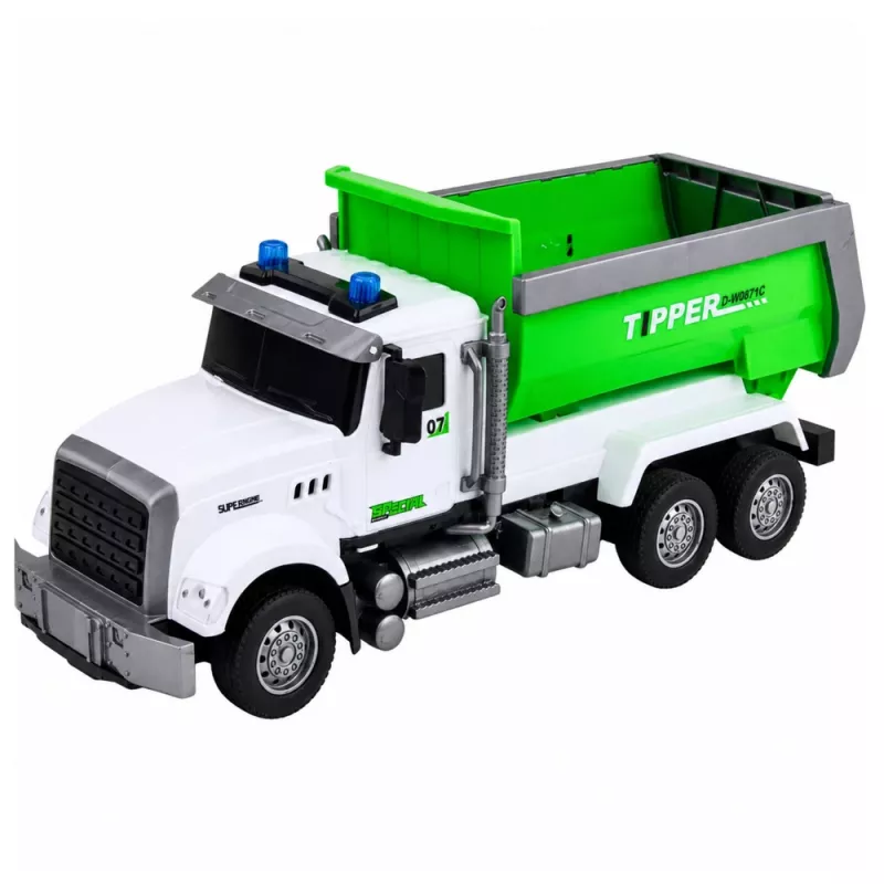 LEAN TOYS RC sklápač s pohyblivou korbe zelený 1:14