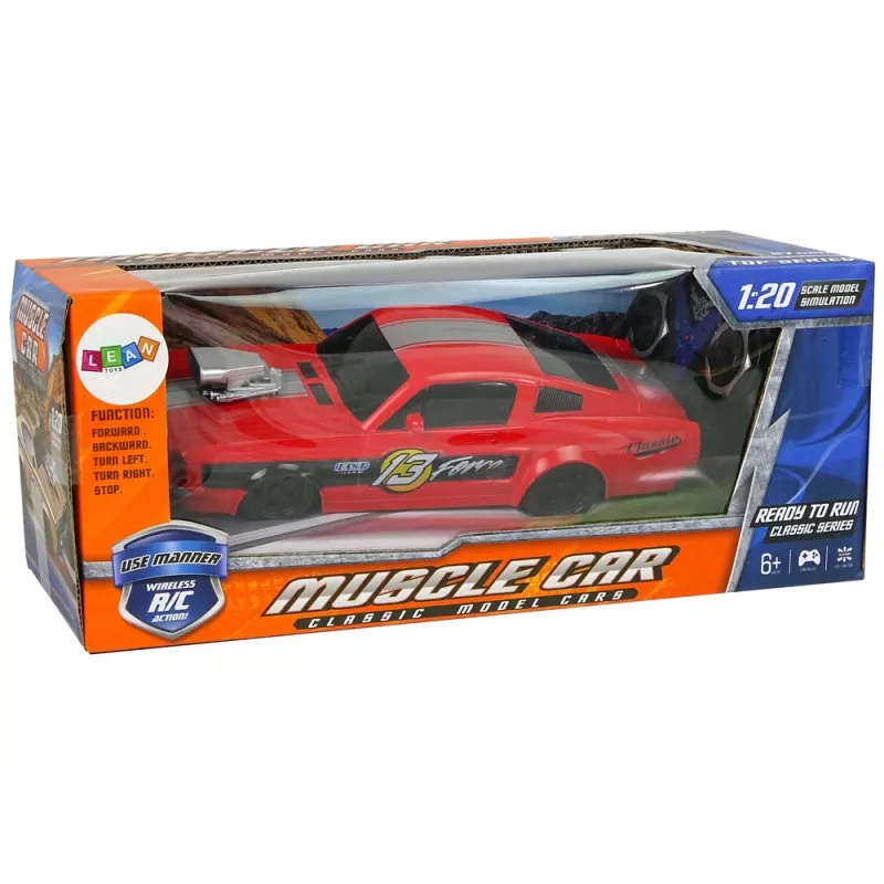 LEAN TOYS Autíčko na diaľkové ovládanie športové 1:20 červené pilot
