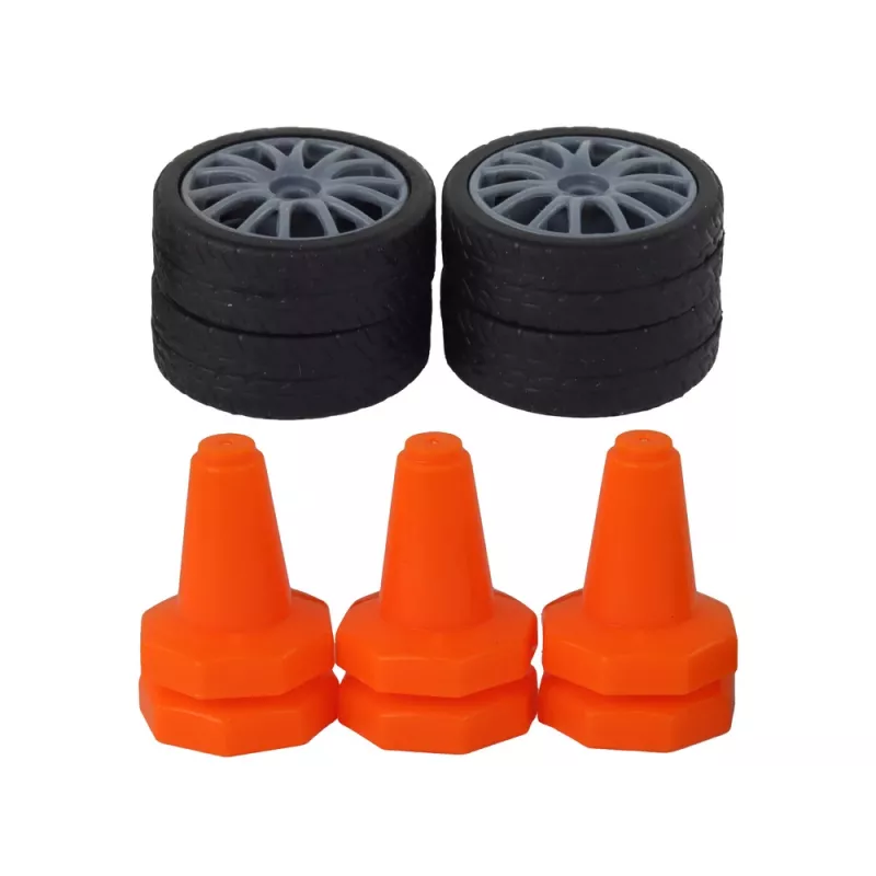 LEAN TOYS diaľkovo ovládané športové auto R/C 1:24 čierne, vymeniteľné kolesá