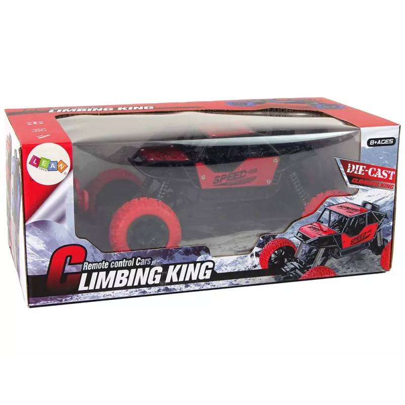LEAN TOYS terénne vozidlo na diaľkové ovládanie R/C 1:18 červené