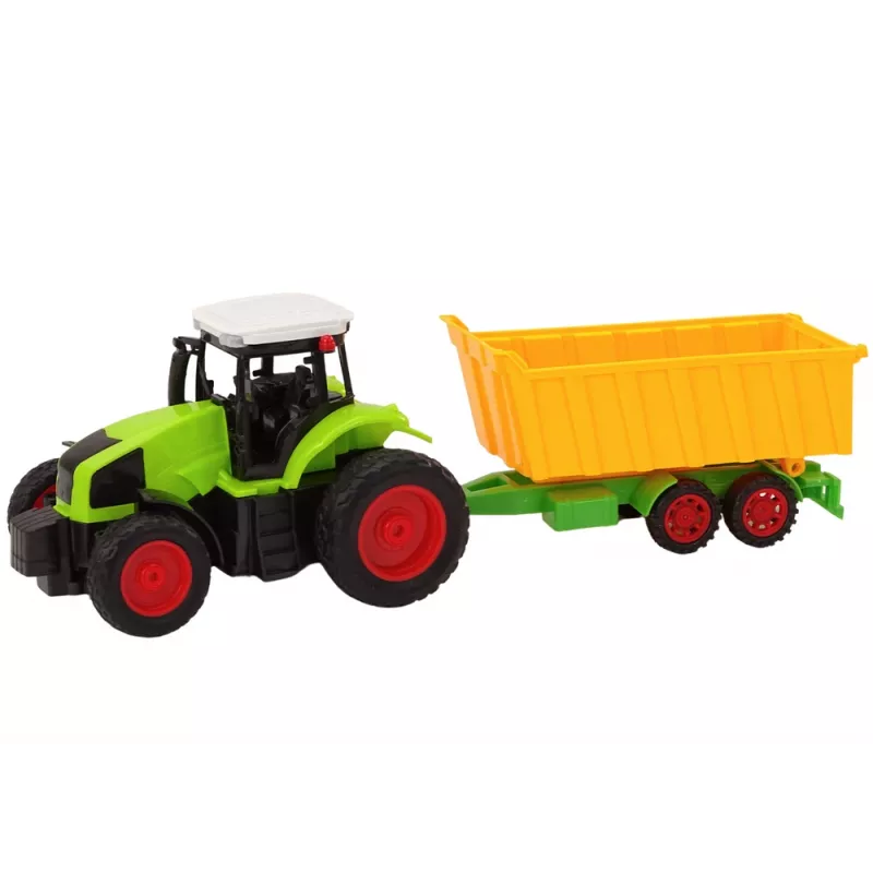 LEAN TOYS diaľkovo ovládaný traktor s prívesom RC 1:16 zelený
