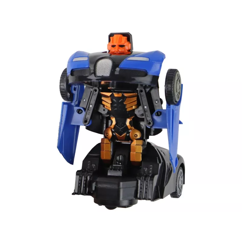 LEAN TOYS robot auto 2in1 Bugatti modré svetelné efekty