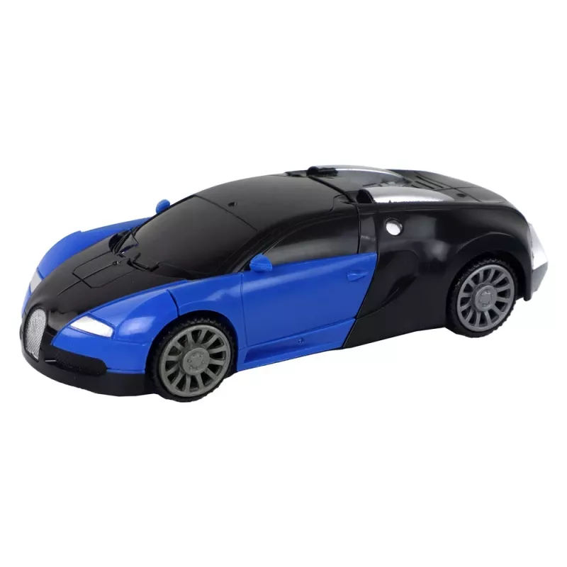 LEAN TOYS robot auto 2in1 Bugatti modré svetelné efekty