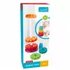 LEAN TOYS otočná pyramídová veža triedič dúha puzzle 36cm 6 dielov
