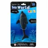 LEAN TOYS Gumená figúrka delfína, mäkká a realistická, TPR, tmavosivá, 17,5 cm