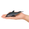 LEAN TOYS Gumená figúrka delfína, mäkká a realistická, TPR, tmavosivá, 17,5 cm