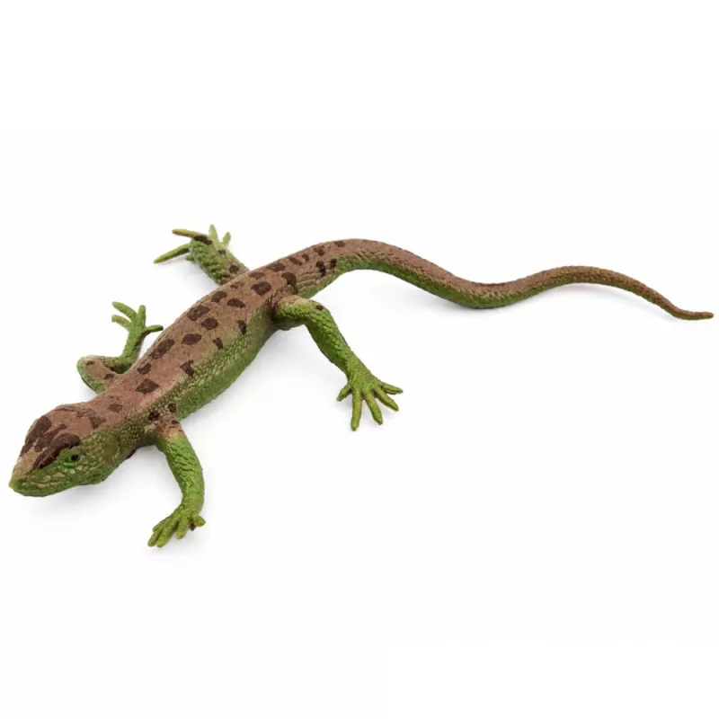 LEAN TOYS jašterica piesočná gumená figúrka naťahovacia realistická 15 cm