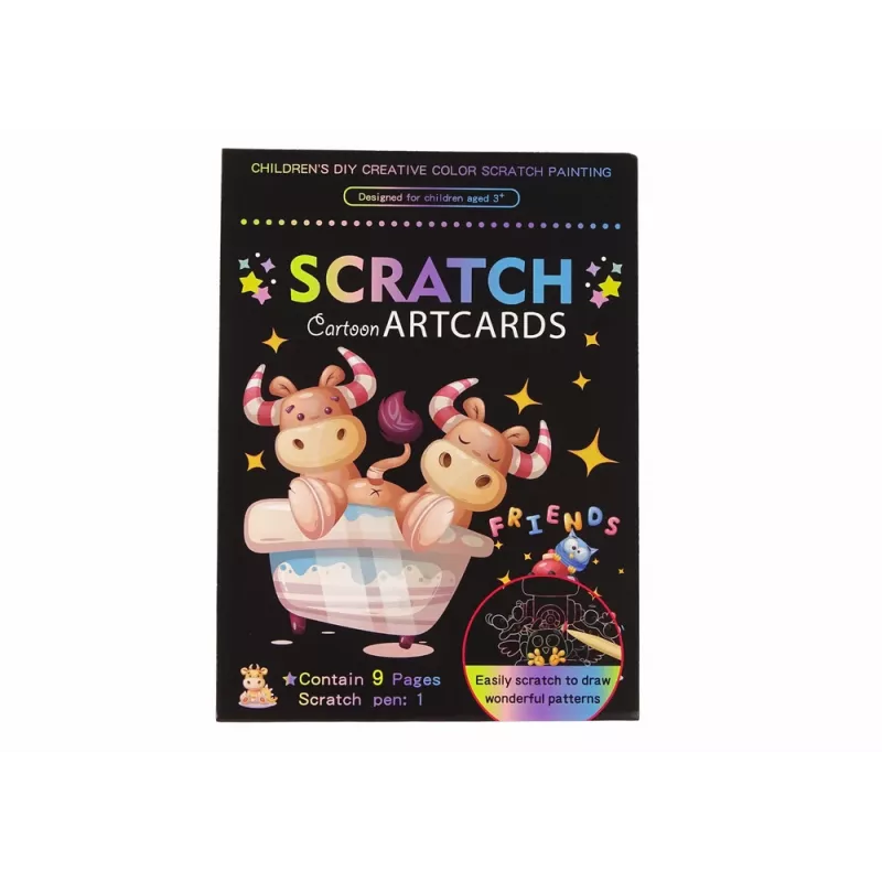 LEAN TOYS Škrabacia omaľovánka pre deti zvieratá