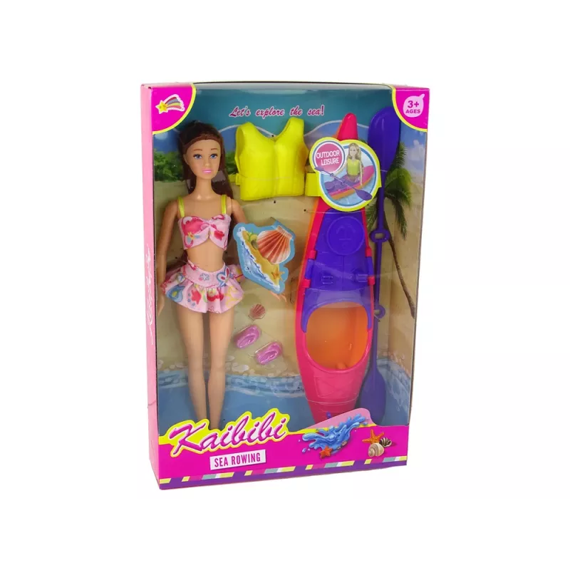 LEAN TOYS Sada doplnkov pre bábiky kajak ružová