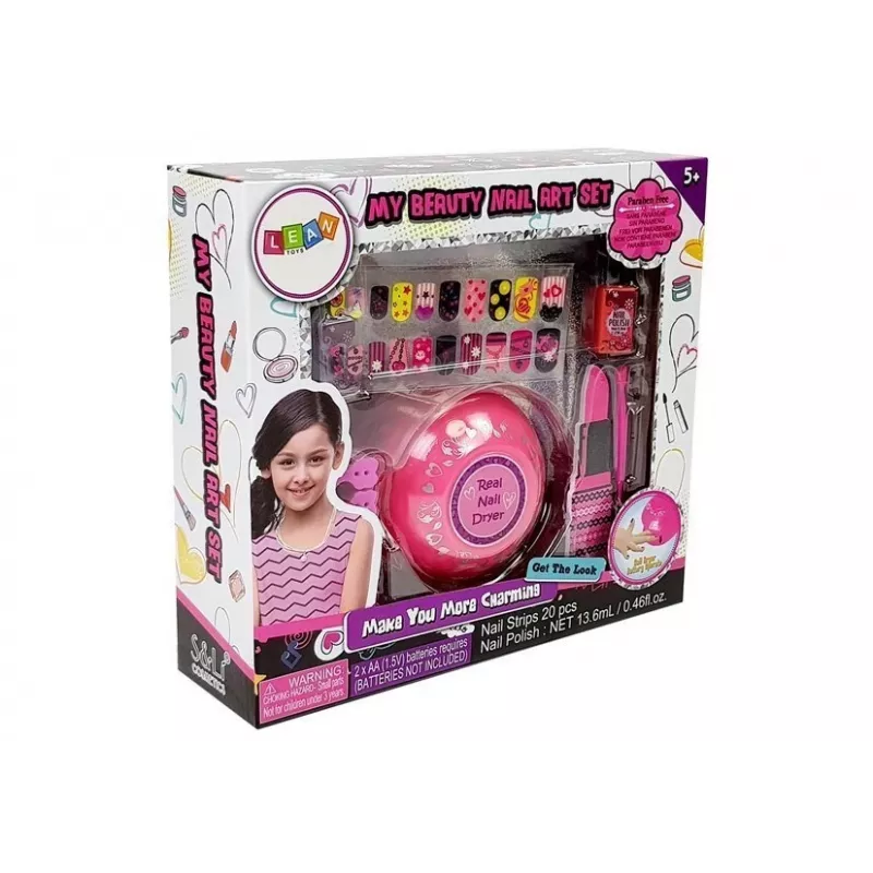 LEAN TOYS Sada na stavbu sušiča na lak na nechty, rôzne dizajny