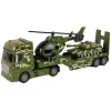 LEAN TOYS Sada vojenský tank pohon trením vrtuľník kamión