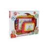 LEAN TOYS Sada 2 magnetických kresliacich tabúľ s pečiatkami - modrá a žltá