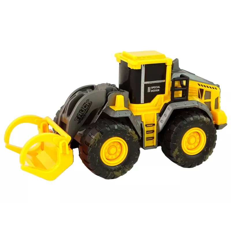LEAN TOYS Sada stavebných vozidiel 3 žlté modely