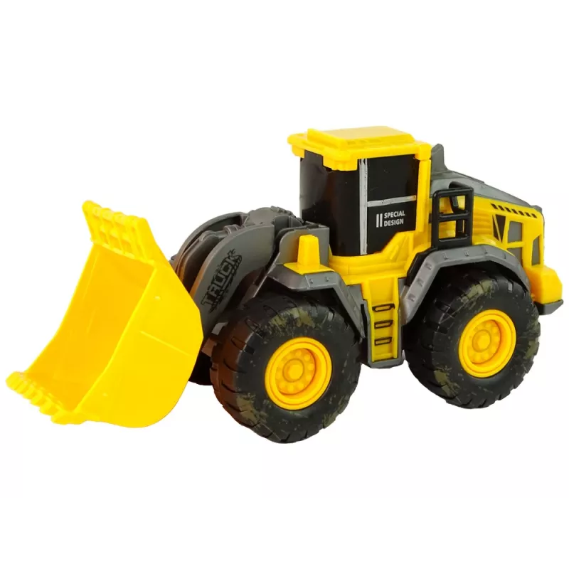 LEAN TOYS Sada stavebných vozidiel 3 žlté modely