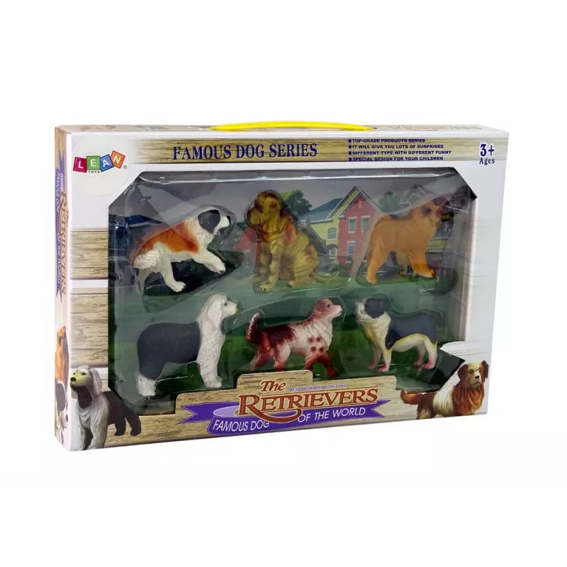 LEAN TOYS súprava figúrok psov psie plemená 6 prvkov