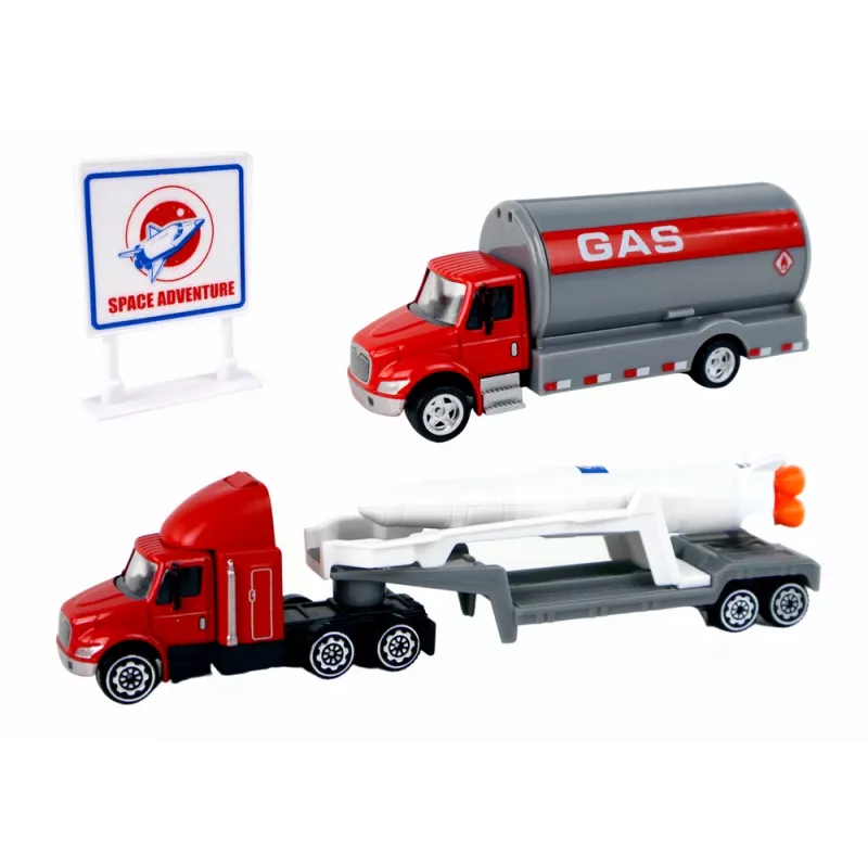 LEAN TOYS Figúrky Space Truck Rocket 15 ks
