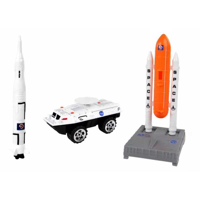 LEAN TOYS Figúrky Space Truck Rocket 15 ks