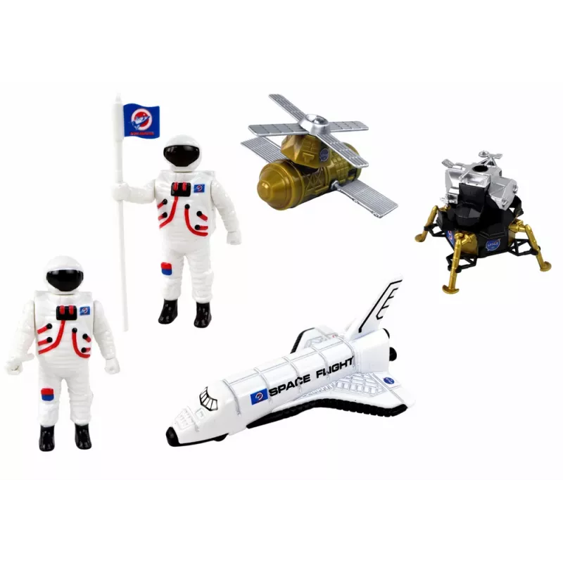 LEAN TOYS Figúrky Space Truck Rocket 15 ks