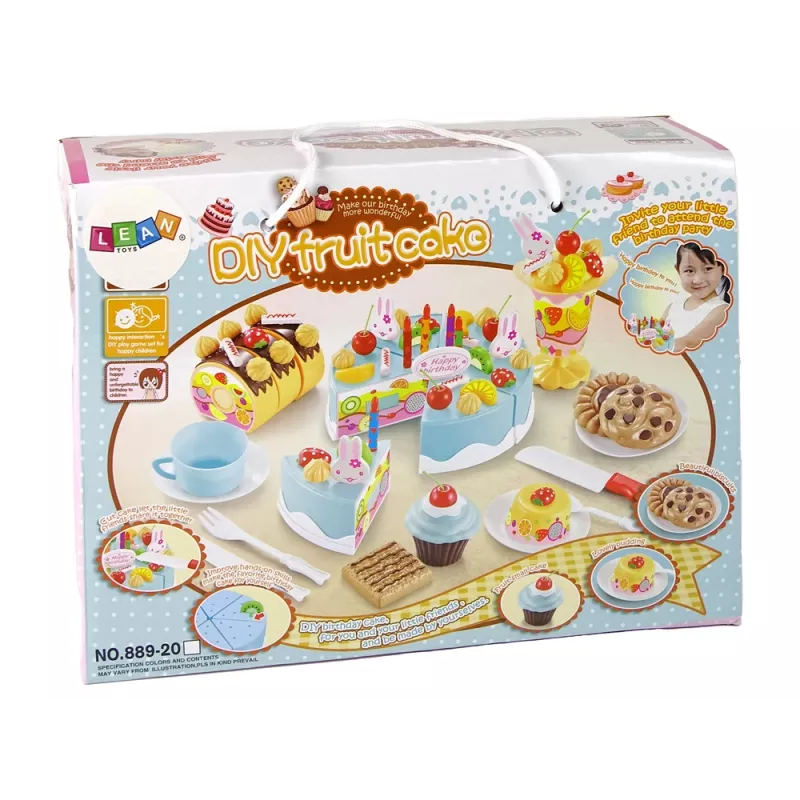 LEAN TOYS sada sladkostí torta sušienky suchý zips dekorácie DIY