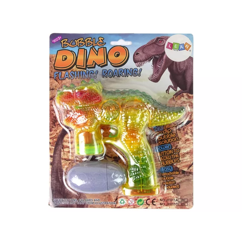 LEAN TOYS stroj na bubliny dinosaurus 1x vajíčko