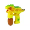 LEAN TOYS Bublifuk dinosaurus tekutina do bublín vajíčko žlté